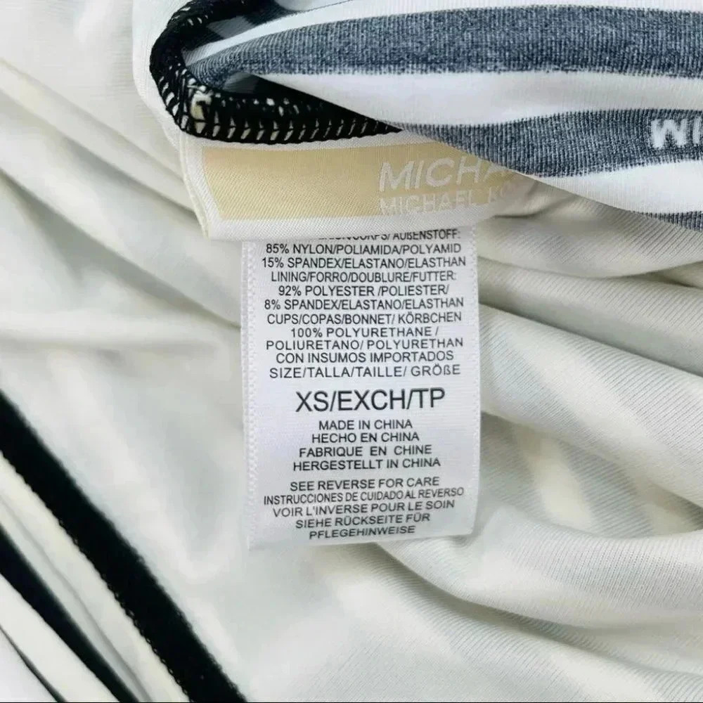 MICHAEL Michael Kors Striped Ring Detail Tankini Swim Top Size XS - Picture 8 of 8